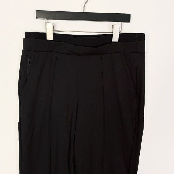 Athleta Venice Black Ponte Knit Pintuck Front Seam Pants Medium - Picture 5 of 8